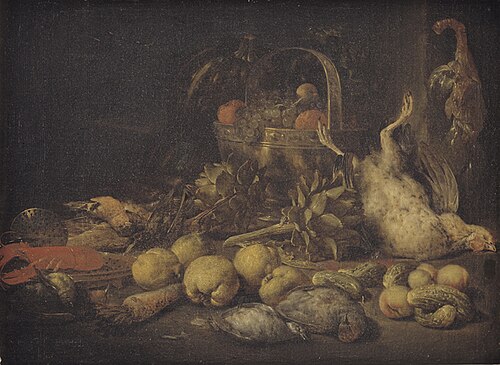 Still Life with Fruit and Birds