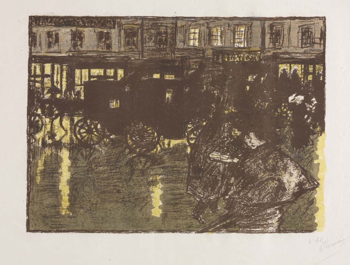Street at Evening in the Rain