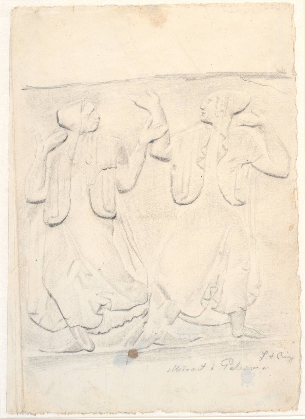 Studie efter antikt relief