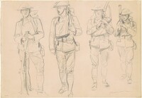 Studies for "Entering the War" [recto]