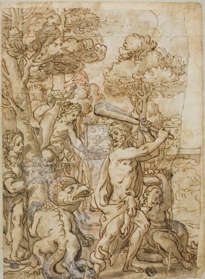 Study for Hercules Slaying the Serpent Ladon in the Garden of the Hesperides