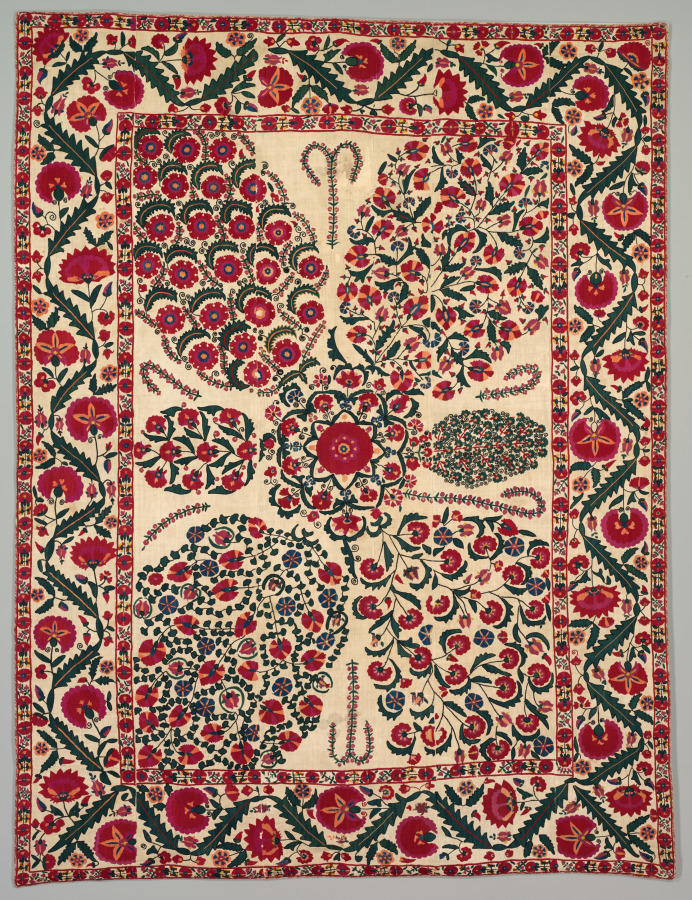 Suzani with floral sprays