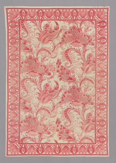 Tablecloth or Bedcover probably titled "Ragged Poppy"