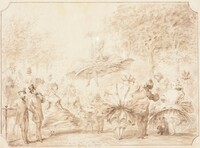 "Taking the Air" in Hyde Park [verso]