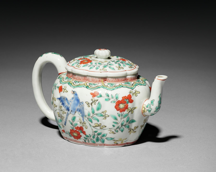 Teapot with Birds and Flowers
