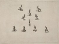 Ten Cavaliers with Large Plumed Helmets
