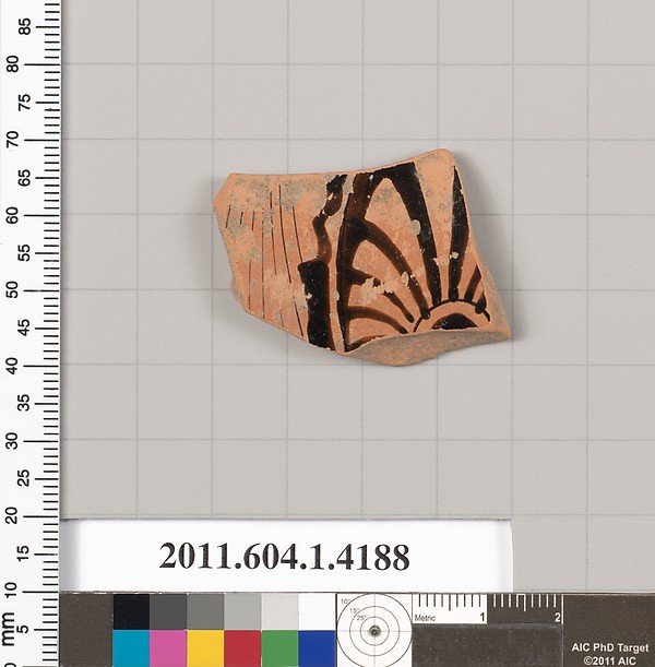 Terracotta fragment of a kylix (drinking cup)