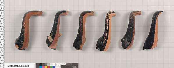 Terracotta fragments of kylikes (drinking cups)