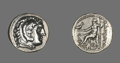 Tetradrachm (Coin) Depicting the Hero Herakles with the Features of Alexander the Great