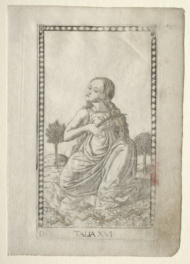 Thalia (comedy, pastoral poetry) (from the Tarocchi series D:  Apollo and the Muses, #16)