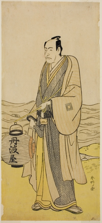 The Actor Ichikawa Danjuro V as Tambaya Suketaro in the Play On'ureshiku Zonji Soga, Performed at the Ichimura Theater in the Second Month, 1790
