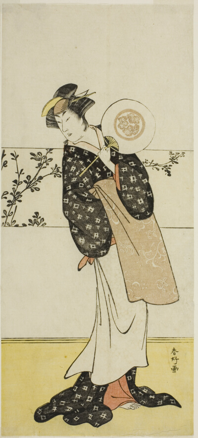 The Actor Osagawa Tsuneyo II, Possibly as Misao Gozen, in the Play Chiyo no Hajime Ondo no Seto (Beginnings of Eternity: The Ondo Straits in the Seto Inland Sea) (?), Performed at the Kiri Theater from the Twenty-seventh Day of the Seventh Month, 1785