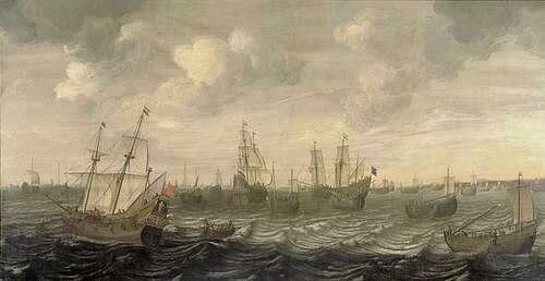 The Dutch herring fleet under sail