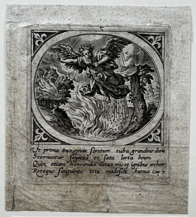 The First Trumpet Call: Hail and Fire Fall from Heaven, from Icones Revelationum... (The Revelations of St John)