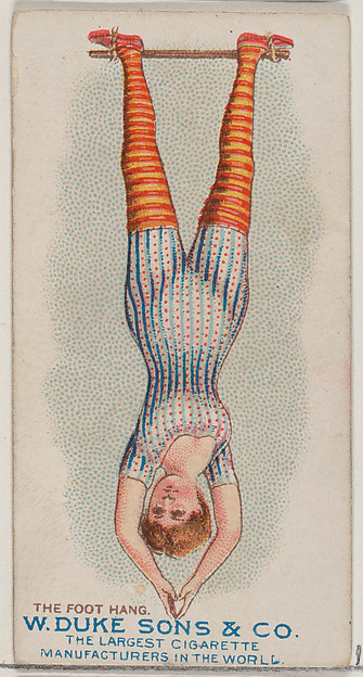 The Foot Hang, from the Gymnastic Exercises series (N77) for Duke brand cigarettes