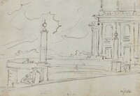 The Ripetta in Rome [verso]