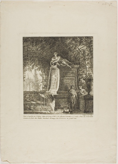 The Trellised Fountain, frontispiece from Paysages Dédiés à M. Warelet