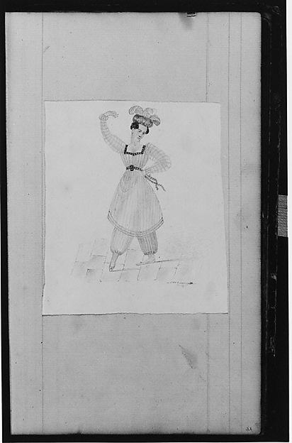 Theatrical Drawing of an Actress (from Sketchbook)