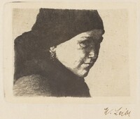 Therese Bauer (Head of a Young Farmgirl Facing Right)