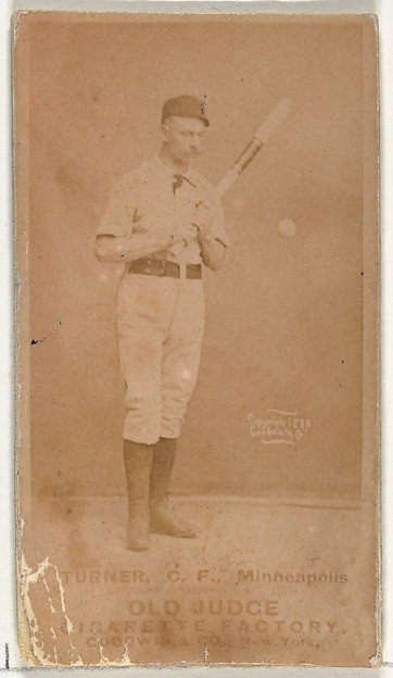 Thomas Turner, Center Field, Minneapolis, from the Old Judge series (N172) for Old Judge Cigarettes
