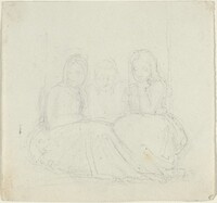 Three Seated Female Figures