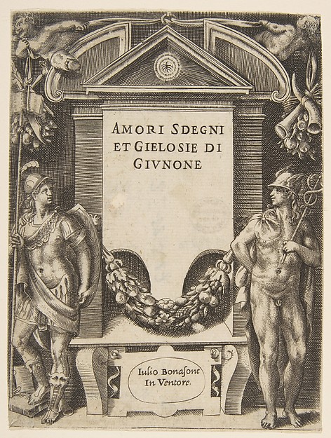 Title plate to "Loves, Rages and Jealousies of Juno"