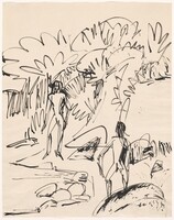 Two Bathers on the Fehmarn Coast (Zwei Badende am hoher Fehmarnküste)