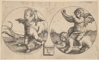 Two Cupids in Two Circles