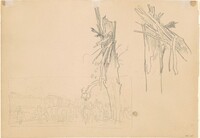 Two Shattered Trees; and Study for "The Road" [verso]