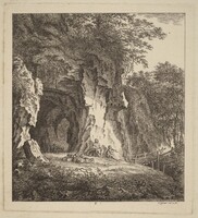 Two Shepherds in a Rocky Landscape