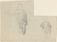 Two Studies of Standing Figure and Child