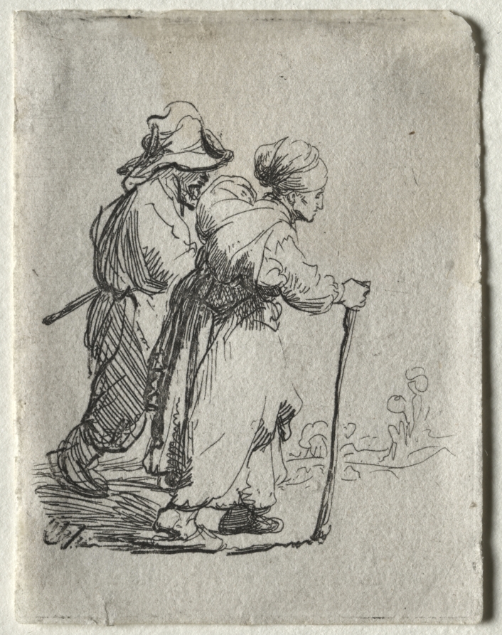 Two Tramps, a Man and a Woman