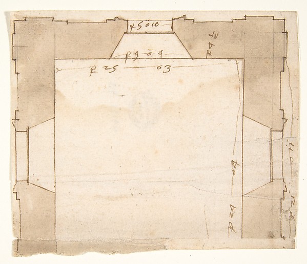 Unidentified, plan (recto) blank (verso)