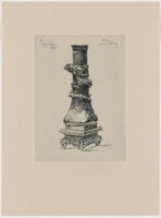 Vase étain laqué