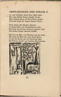 Verfluchung der Städte V (Curse Against the Cities V) (in-text plate) from mock-up of Georg Heym: Umbra Vitae (Georg Heym: Shadow of Life)