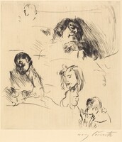 Verschiedene Bilnisstudien (Portrait Sketches)