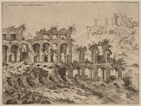 View of the Colosseum with the Palatine in the Background