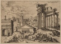 View of the Forum from the Base of the Capitol