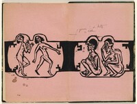 Vorsatz (back endpapers) from mock-up of Georg Heym: Umbra Vitae (Georg Heym: Shadow of Life)