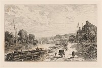 Vue du Bas Meudon, Bords de la Seine