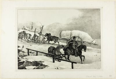 Wagon Ascending a Slope