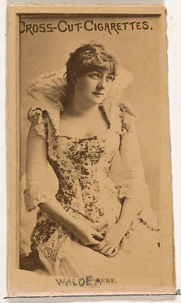 Waldemere, from the Actors and Actresses series (N145-2) issued by Duke Sons & Co. to promote Cross Cut Cigarettes