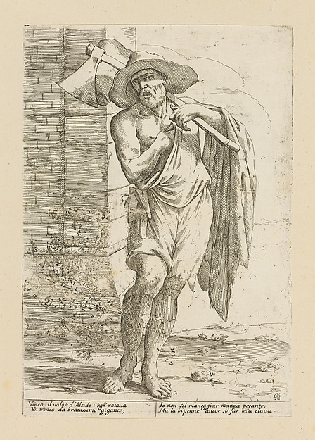 Woodcutter, from Di Bologna l'Arti per via D'An.ibal' Ca.rac, plate 29