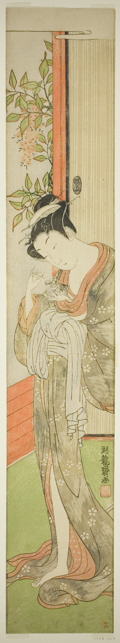 Young Woman Feeding a Rat