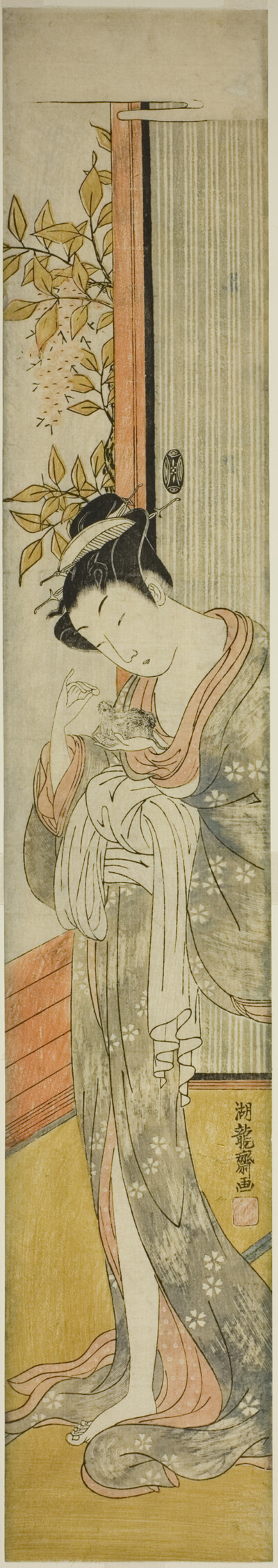Young Woman Feeding a Rat